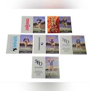 Notre Dame Football Pocket Schedule Hornung Lujack Lattner Huarte Brown Bertelli